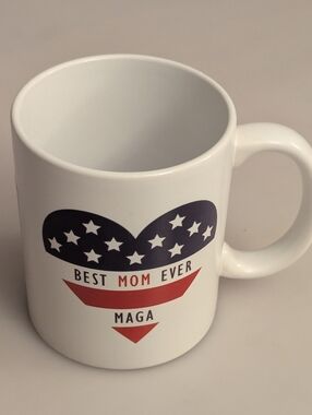 Humorous "Donald Trump MAGA - Best Mom Ever" Coffee Tea Mug Cup.